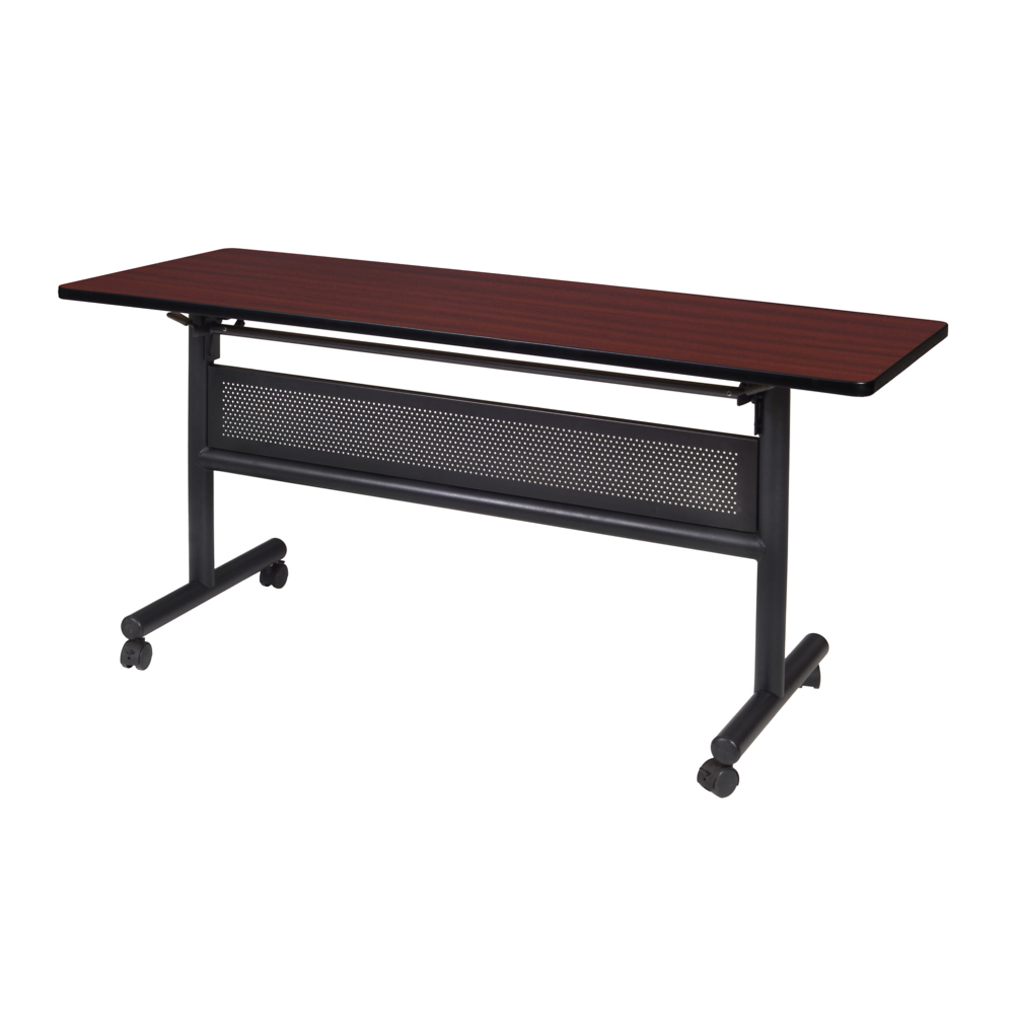 Regency Furniture, 60 x 24in. Flip-Top Table w/ Modesty- Mahogany, Height 29 in, Width 60 in, Length 24 in, Model# MKFTM6024MH